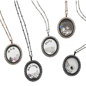 Customized Floating Locket includes 5 FREE Charms and Stamped Plate