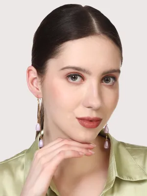 Designer Gold Pearl Drop Dangler Earrings For Women And Girls - Anikas Creation