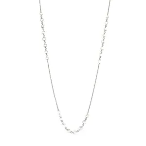 Double Drilled Rose Cut Diamond Chain Necklace