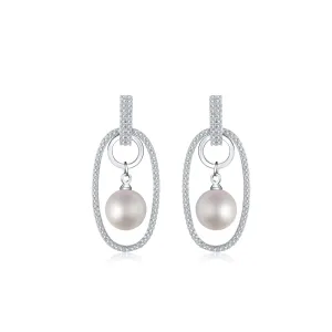 Ellipse Pearl Earrings