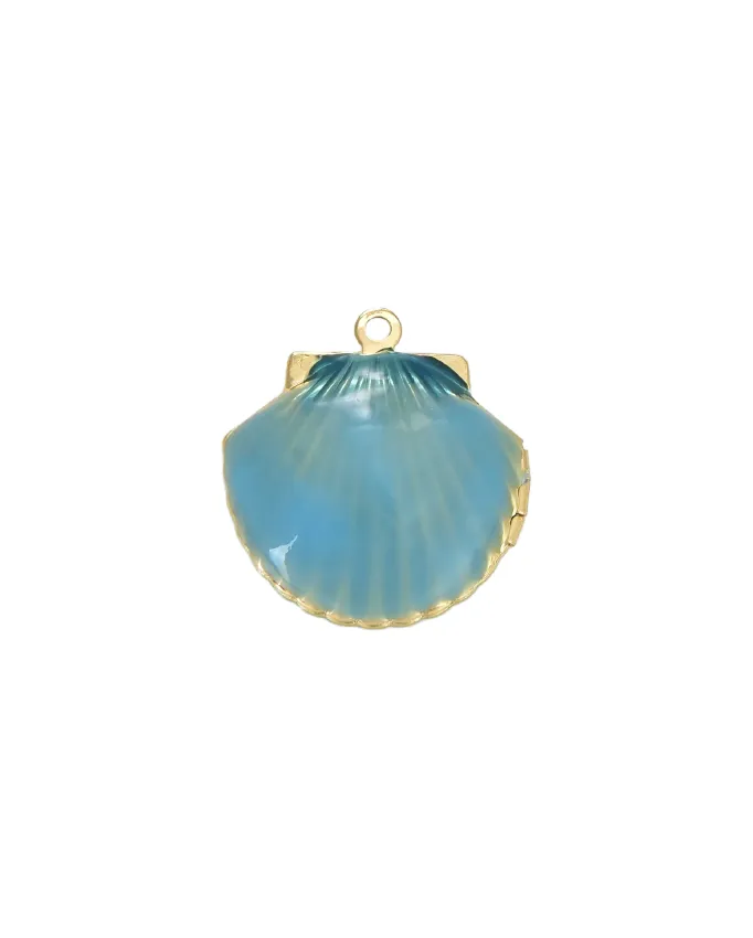 Enamel Clam Shell Locket Charm