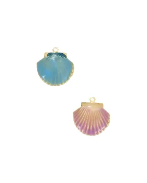 Enamel Clam Shell Locket Charm