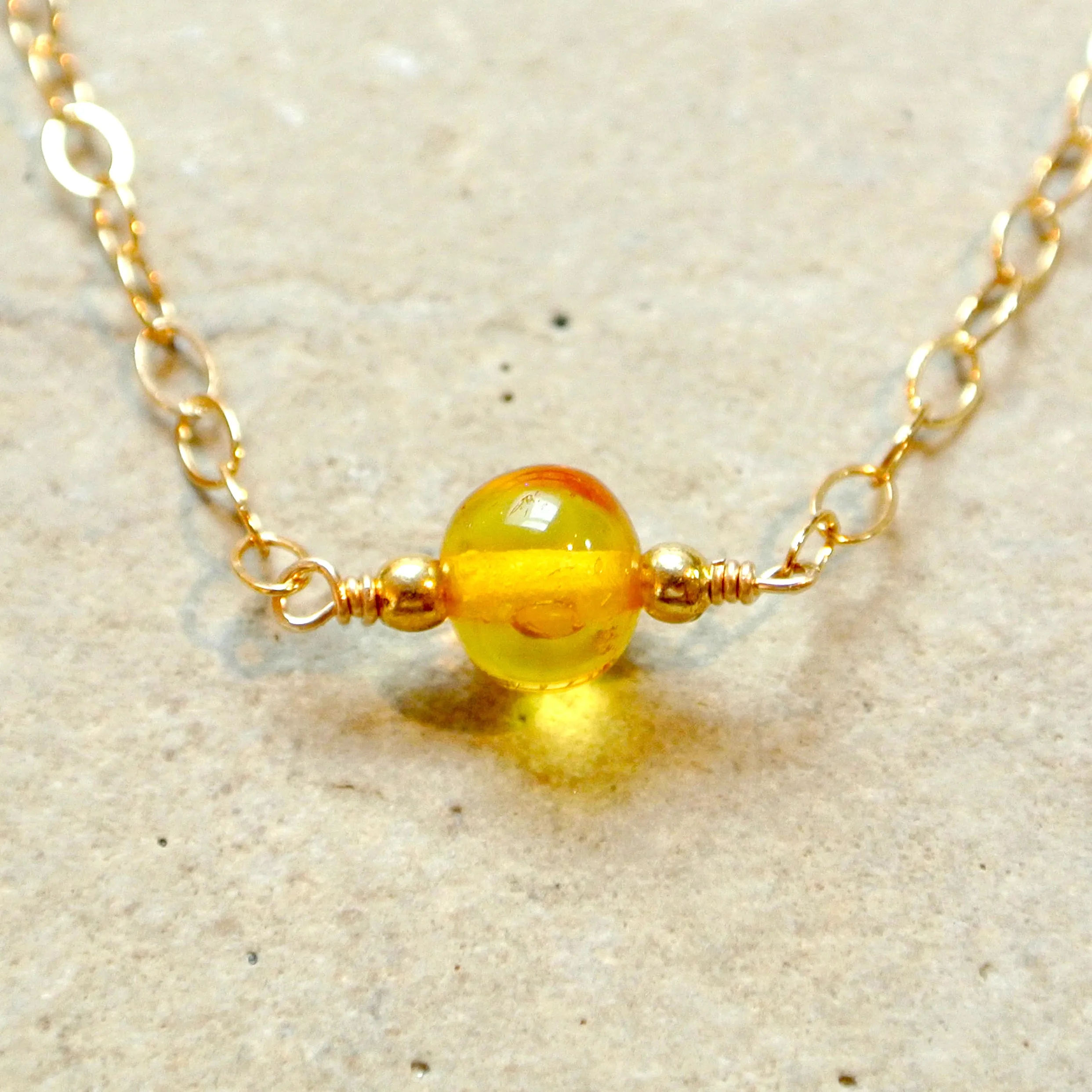 Essential Energy Gemstone Necklace: Amber - Healer/Cleanser