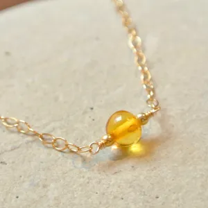 Essential Energy Gemstone Necklace: Amber - Healer/Cleanser
