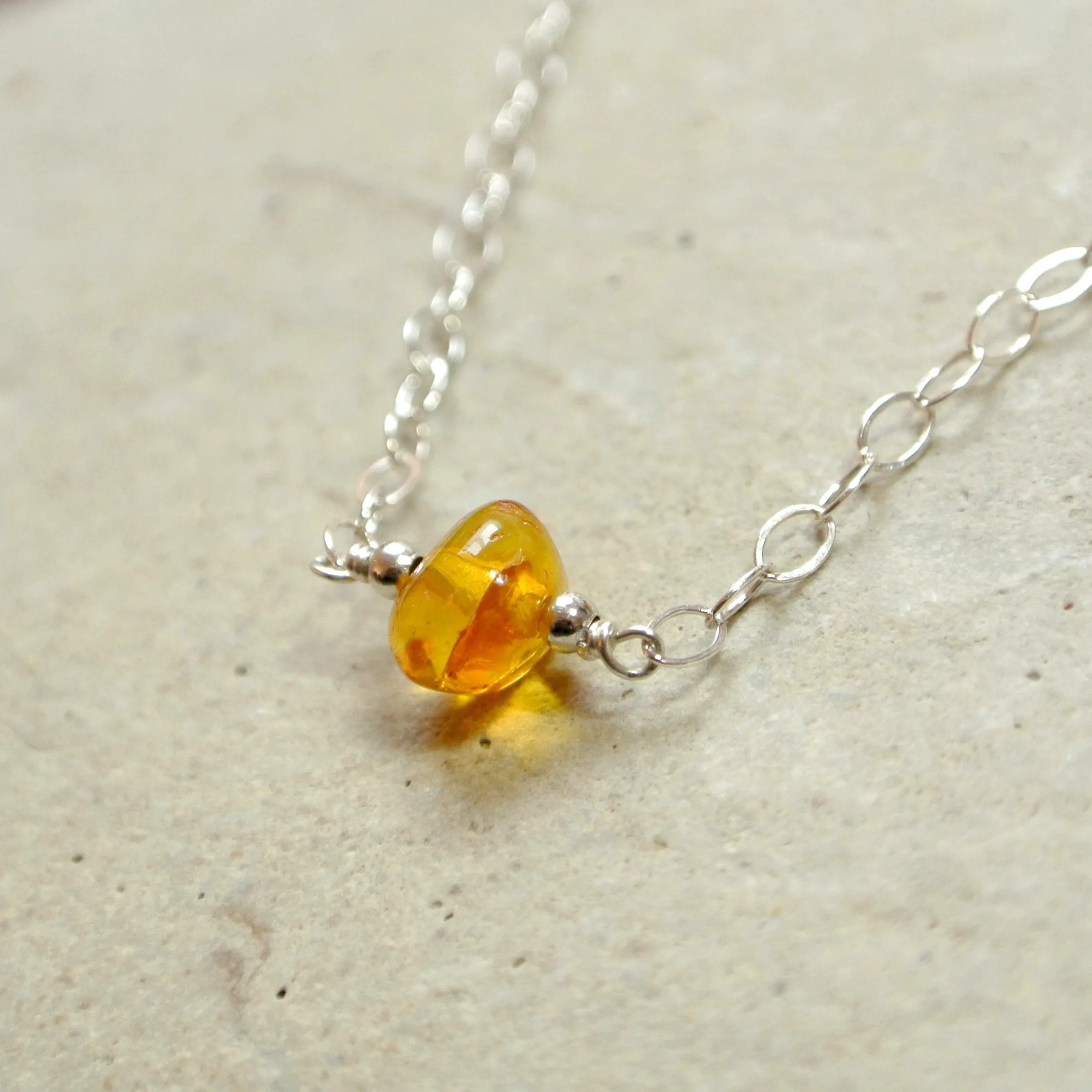 Essential Energy Gemstone Necklace: Amber - Healer/Cleanser