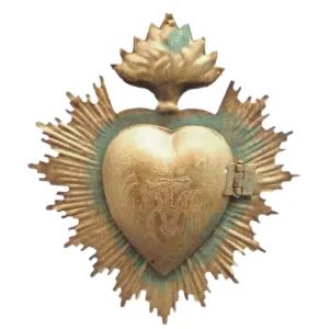 Flaming Heart Locket Ornament
