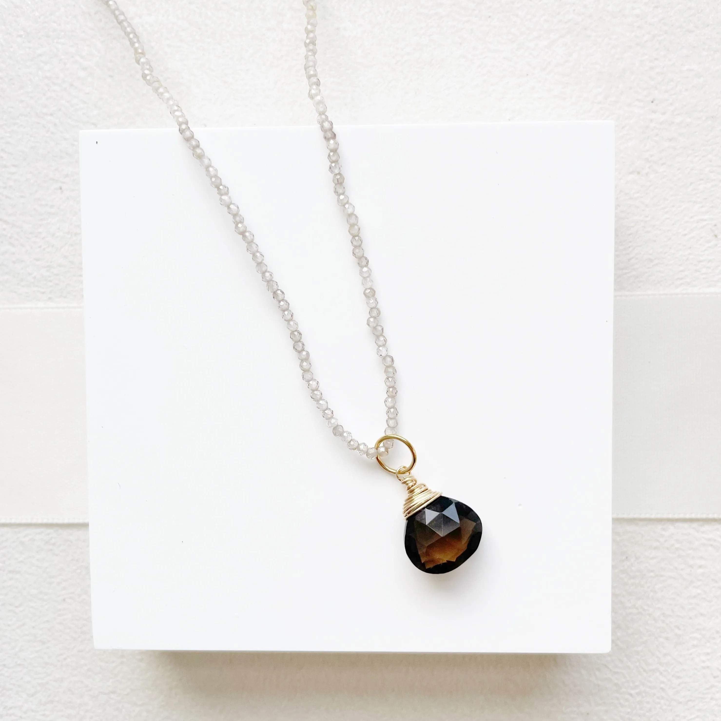 French Gray Bijou Necklace