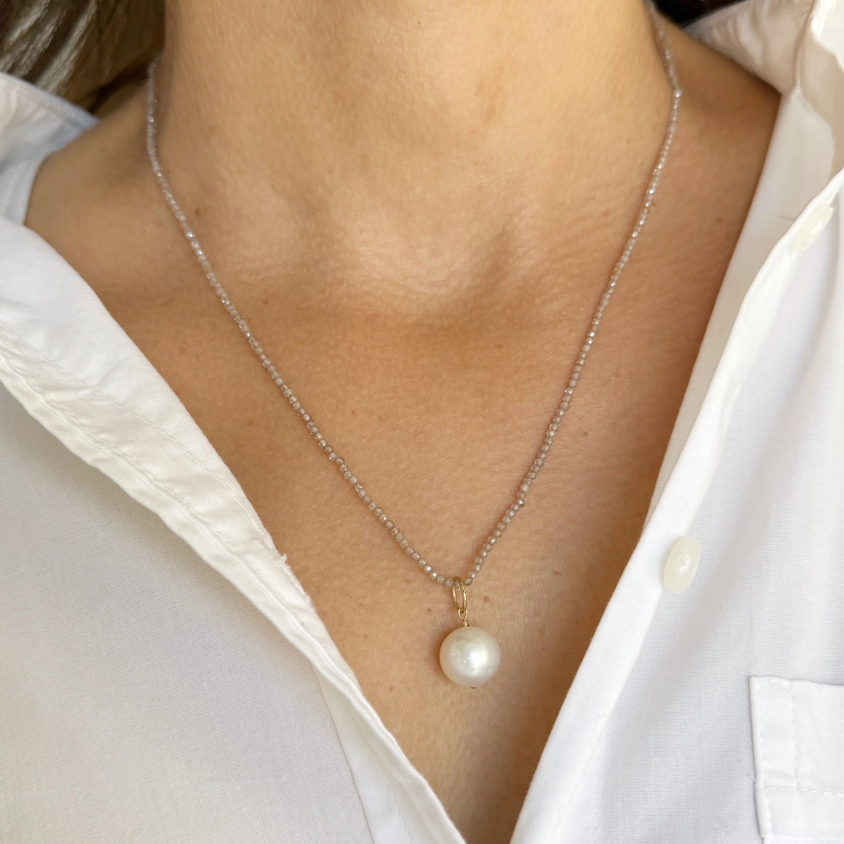 French Gray Bijou Necklace