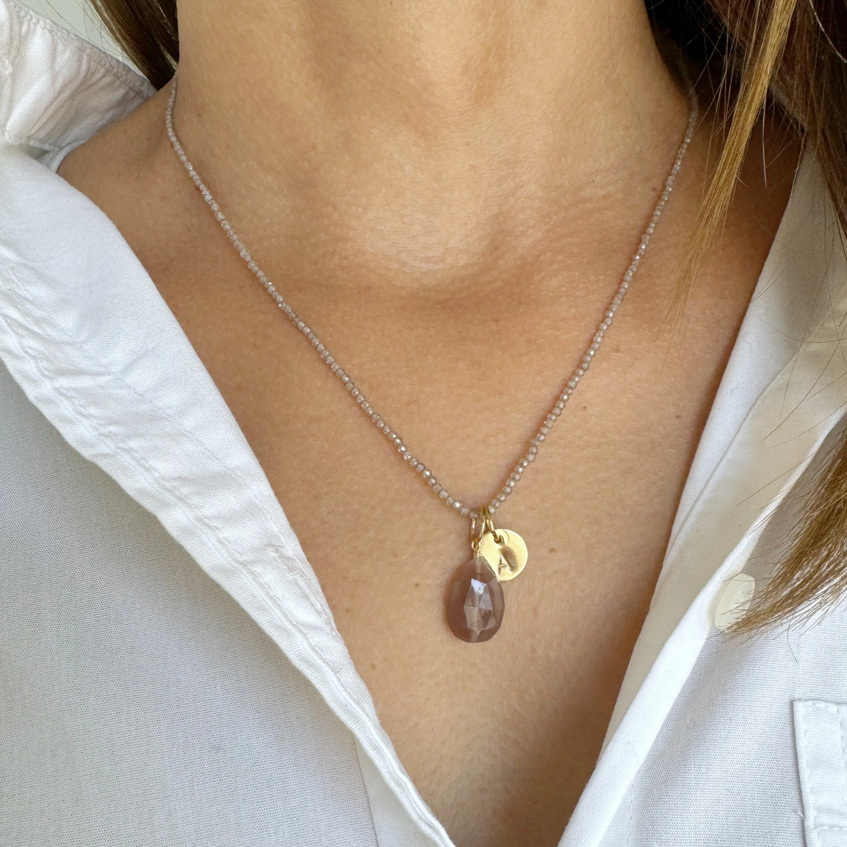 French Gray Bijou Necklace