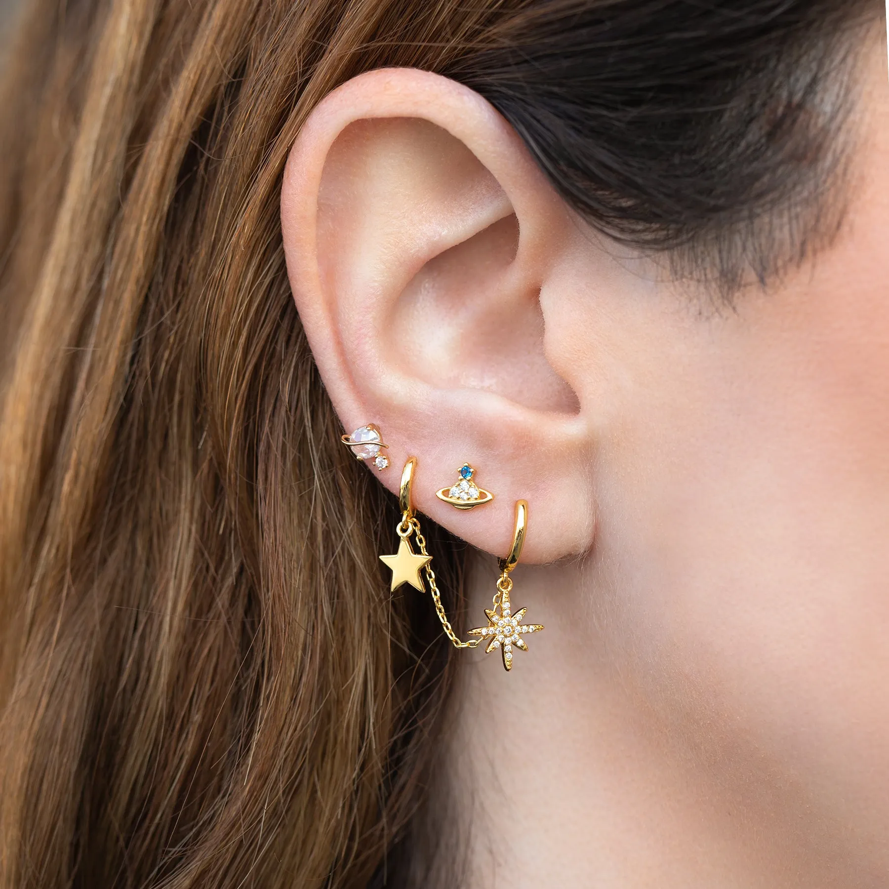 Galactic Gal Flat Back Stud