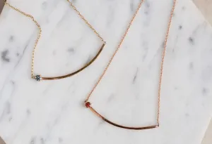 Gemstone Arc Necklace