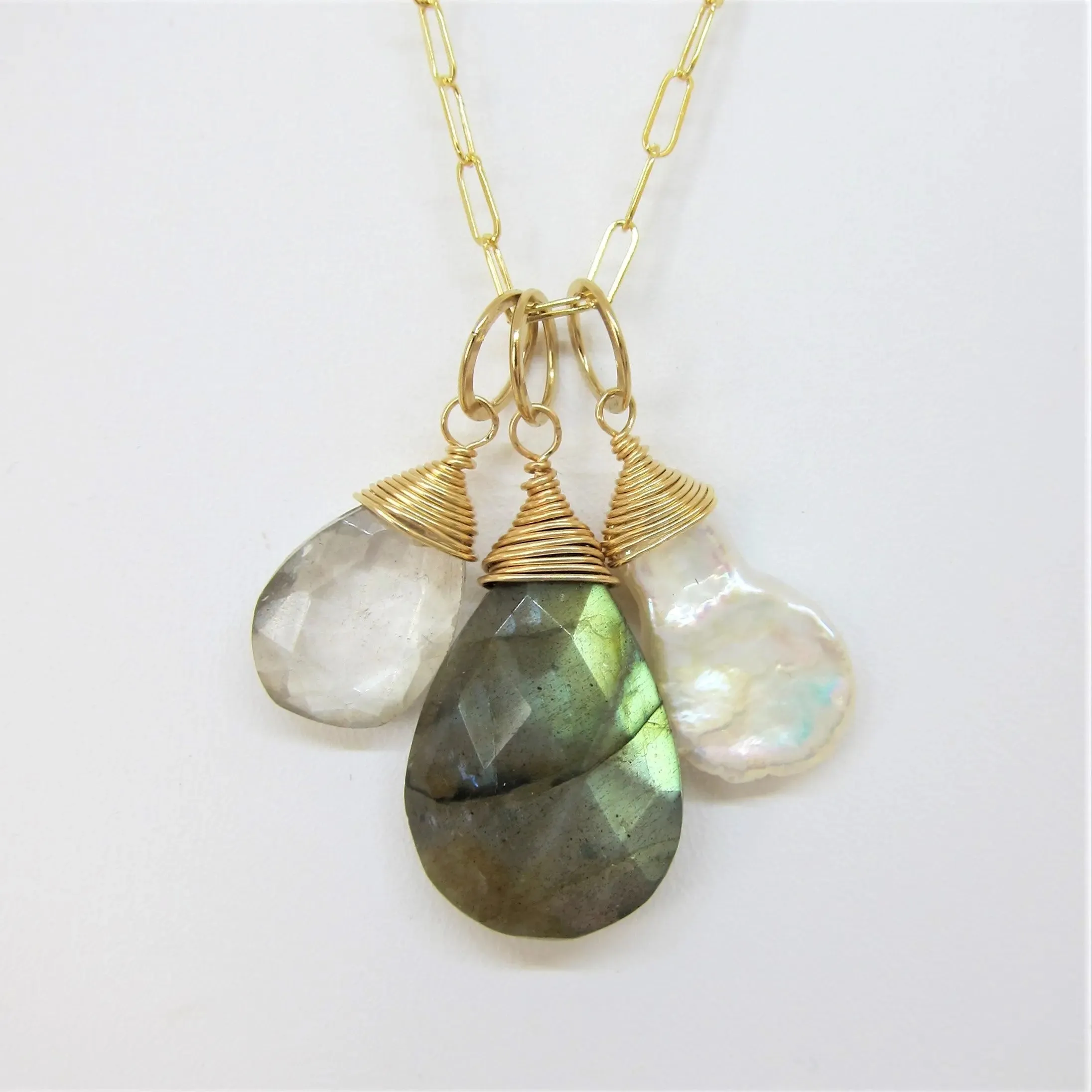 Gemstone Charm Necklace