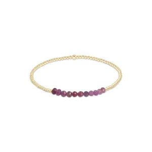 gold bliss 2mm bead bracelet - ruby by enewton