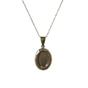 Gold Filled Oval Detailed Locket Necklace