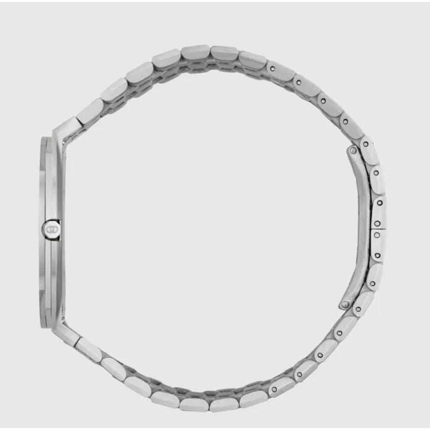 Gucci 25H Watch Stainless Steel Silver Dial 34mm Quartz