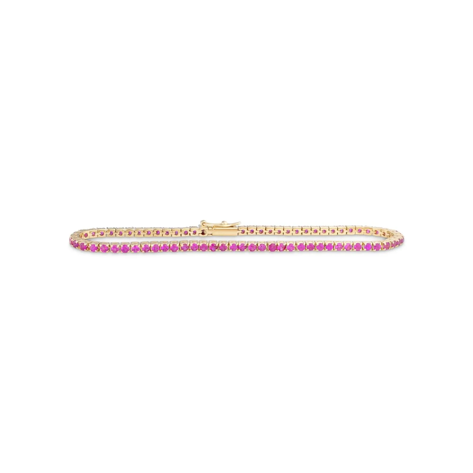Hot Pink Sapphire Tennis Bracelet
