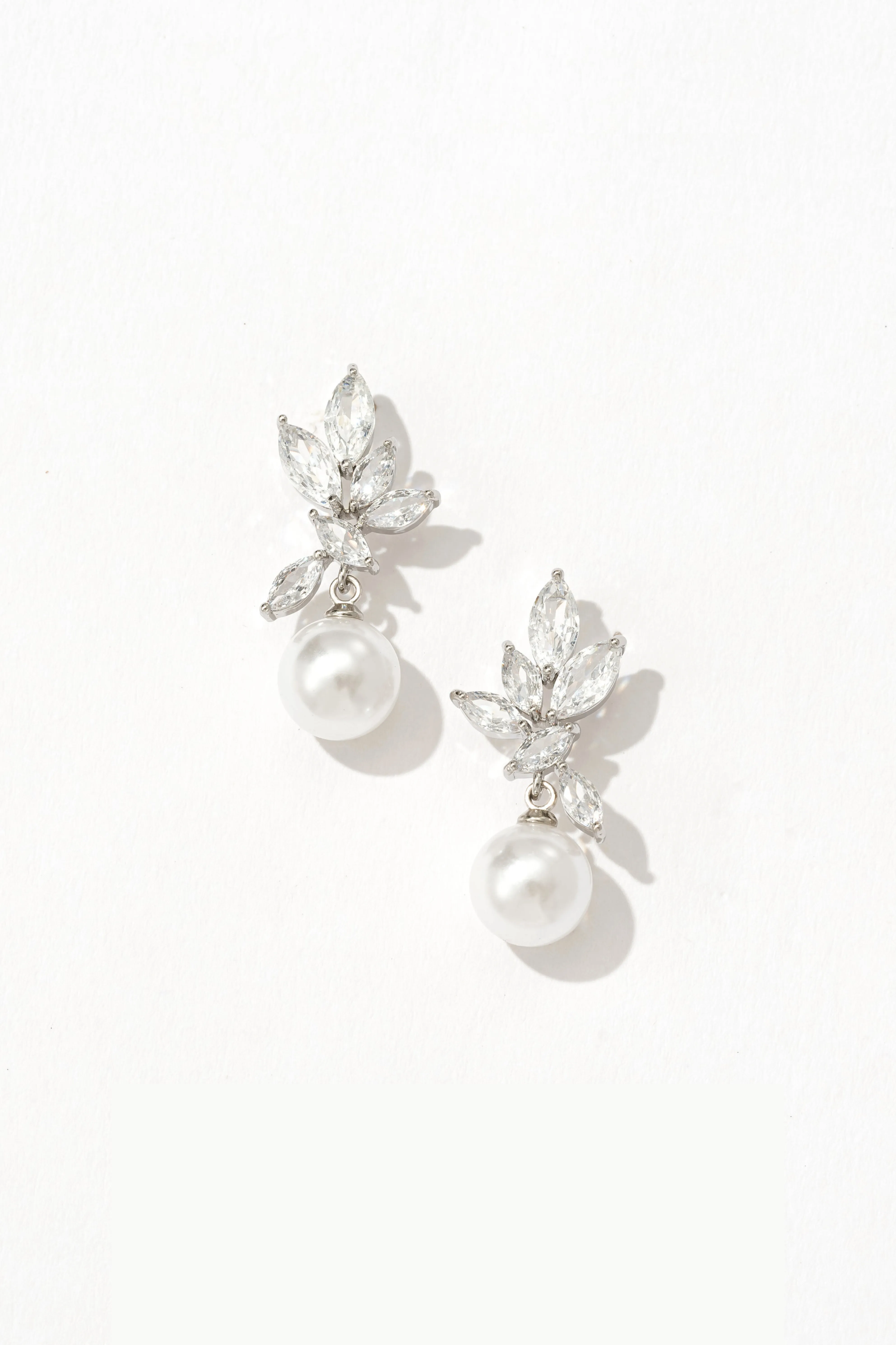 Ines Pearl Drop Silver Earrings