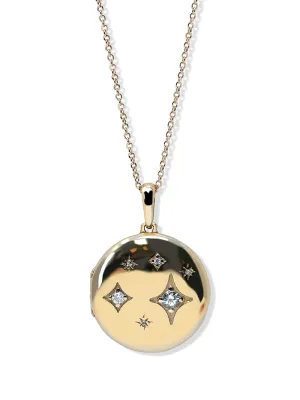 Jac Jo Gothic Star Constellation Diamond Locket