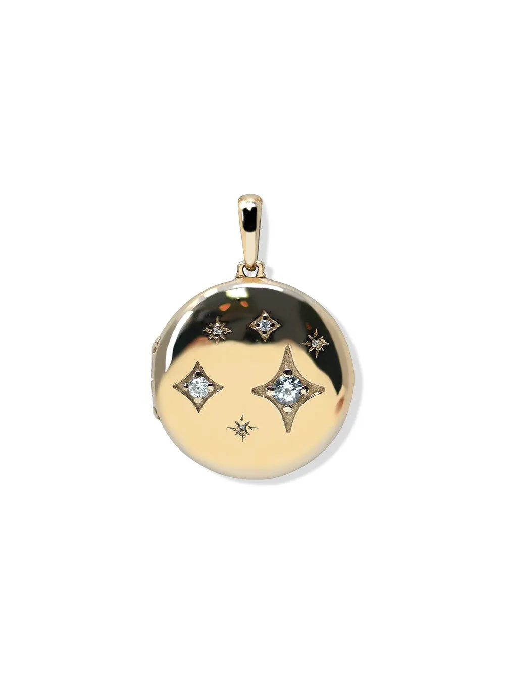 Jac Jo Gothic Star Constellation Diamond Locket