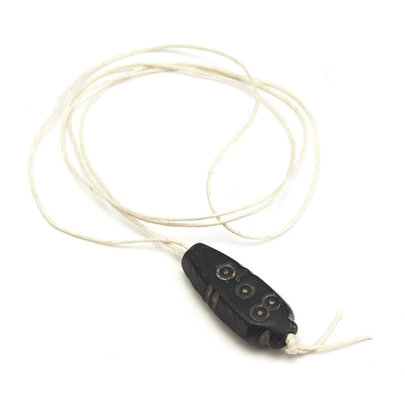 Jet Talismanic Heirloom Bead Antique Necklace A