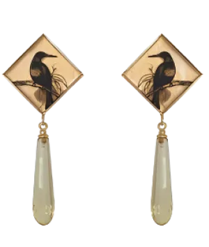 Junglebird & Citrine Earrings