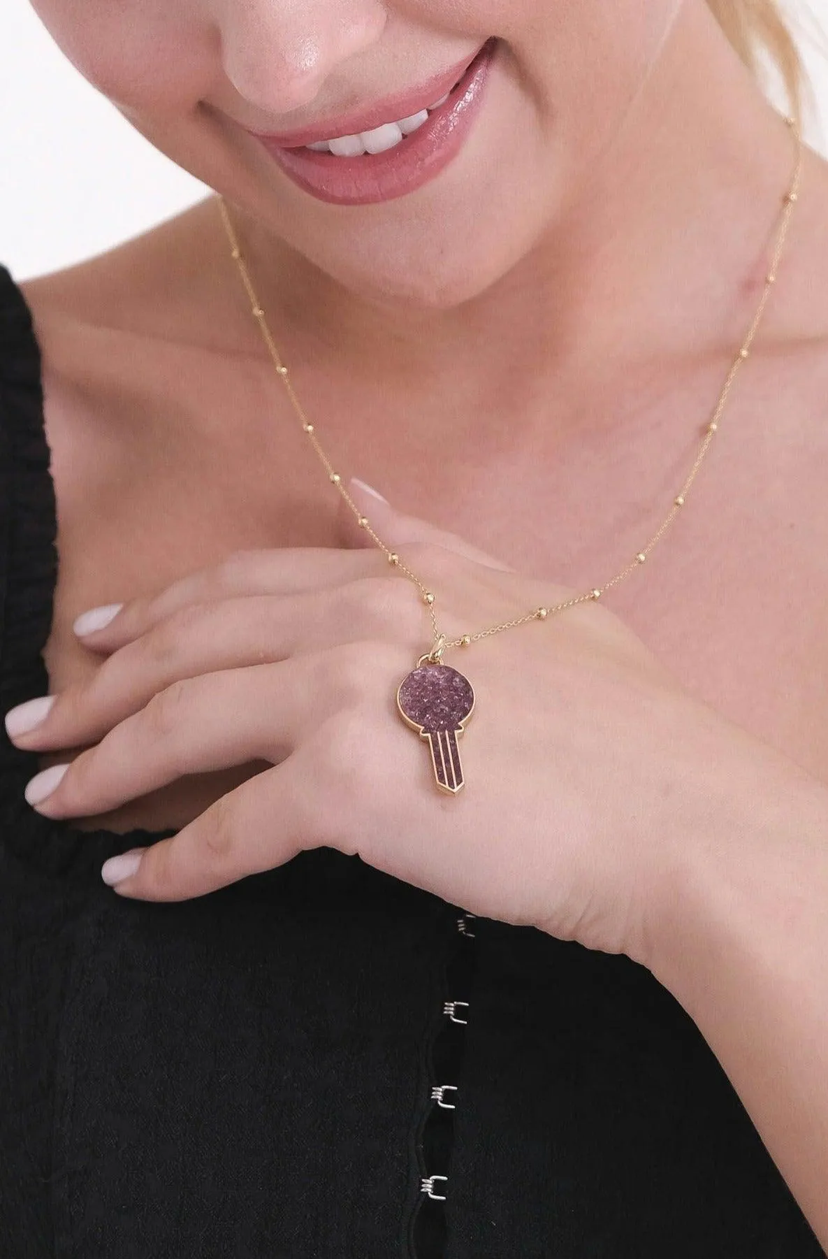 Key To My Heart Gemstone Necklace