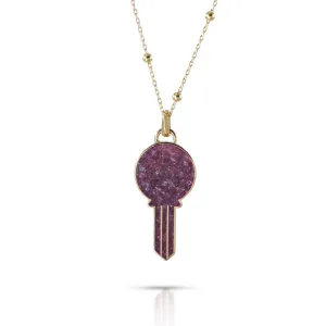 Key To My Heart Gemstone Necklace