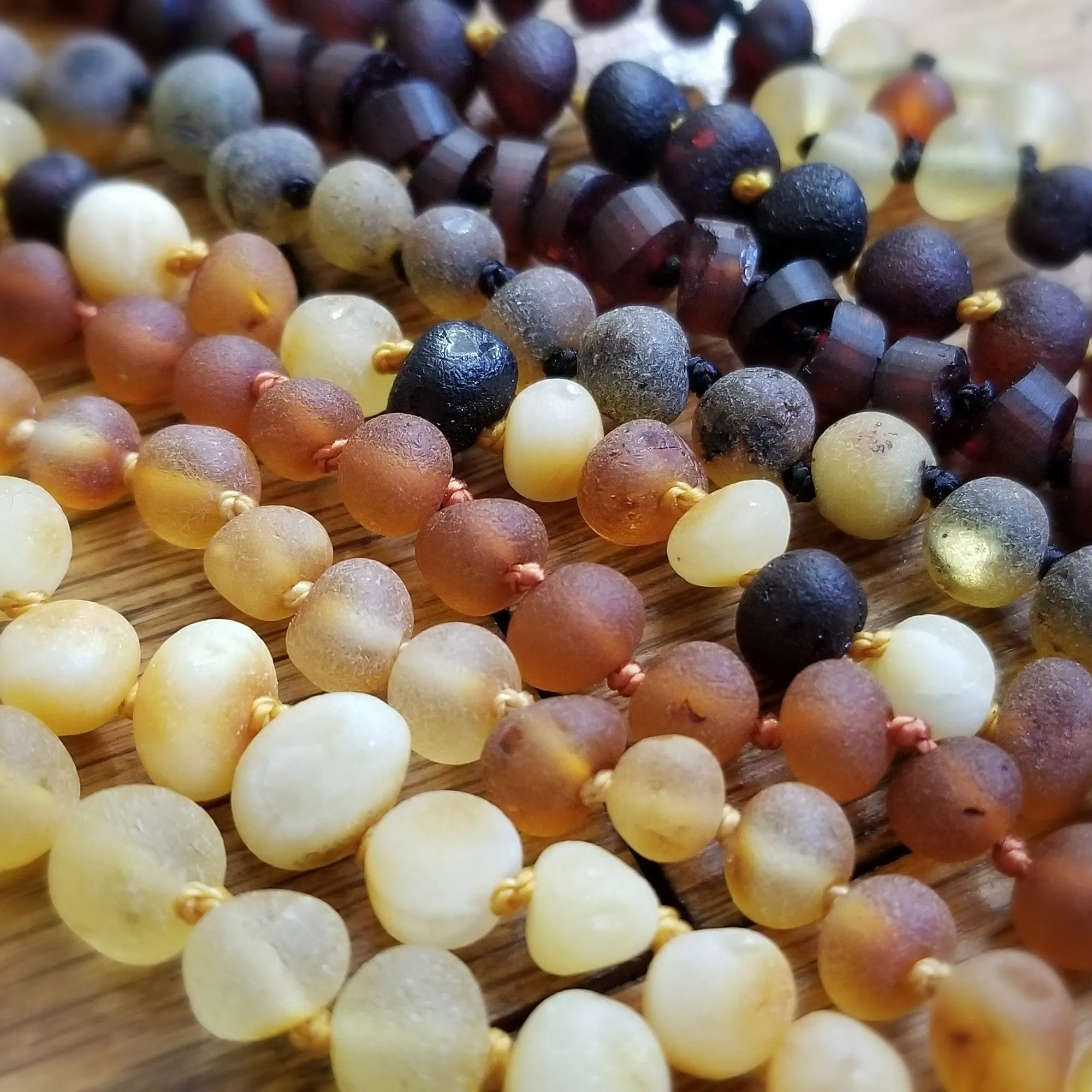 Kids | Raw Multi Baltic Amber Necklace
