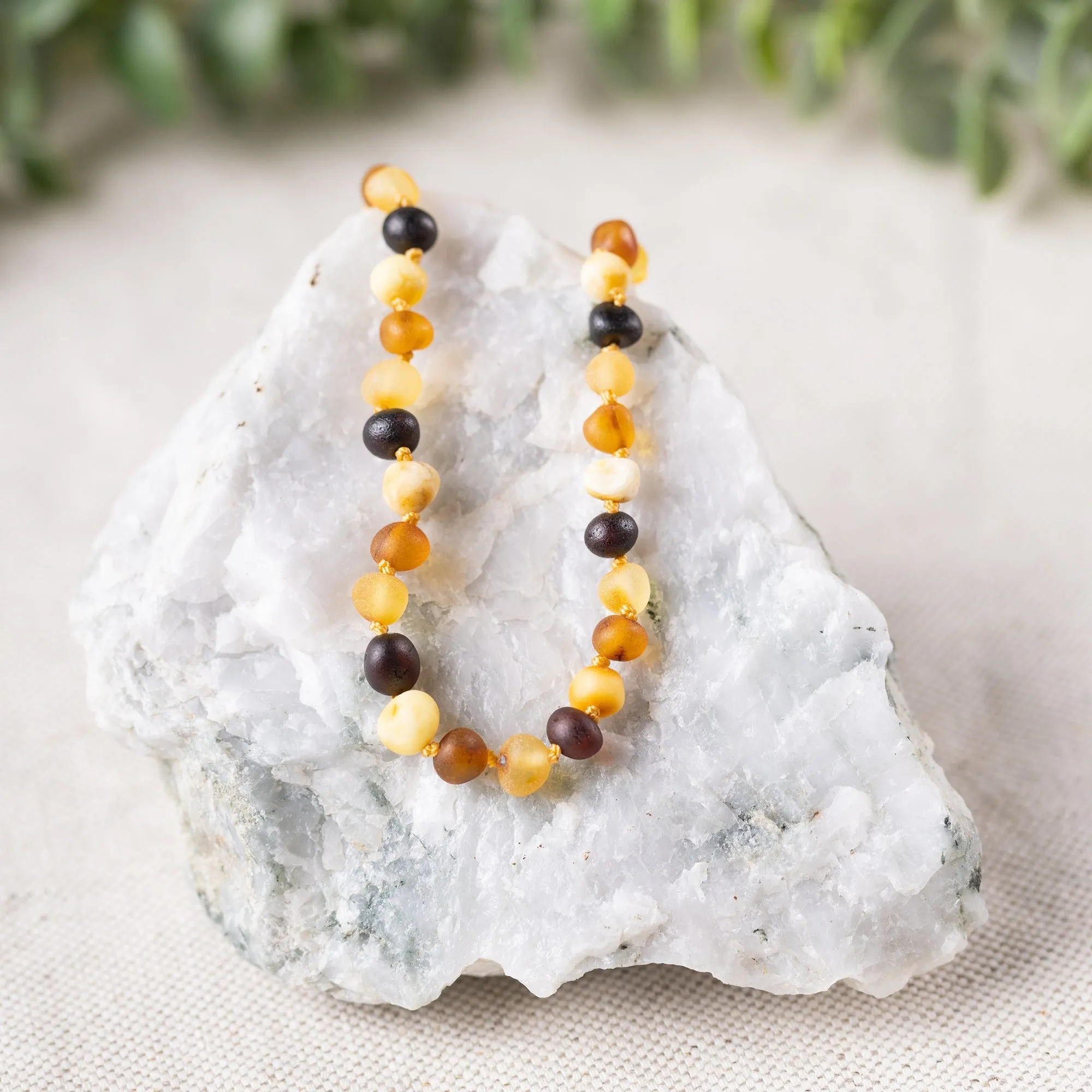 Kids | Raw Multi Baltic Amber Necklace