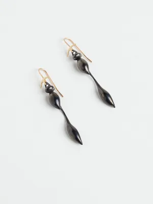 Large Wingless Wasp Earrings in Bronze
