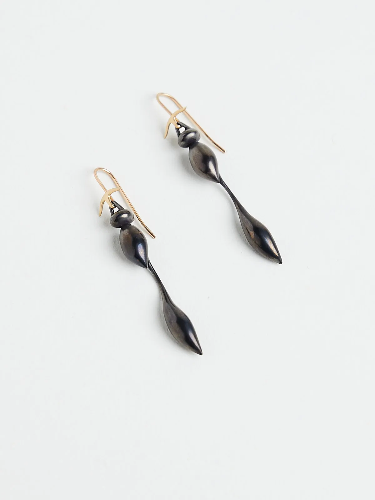 Large Wingless Wasp Earrings in Bronze