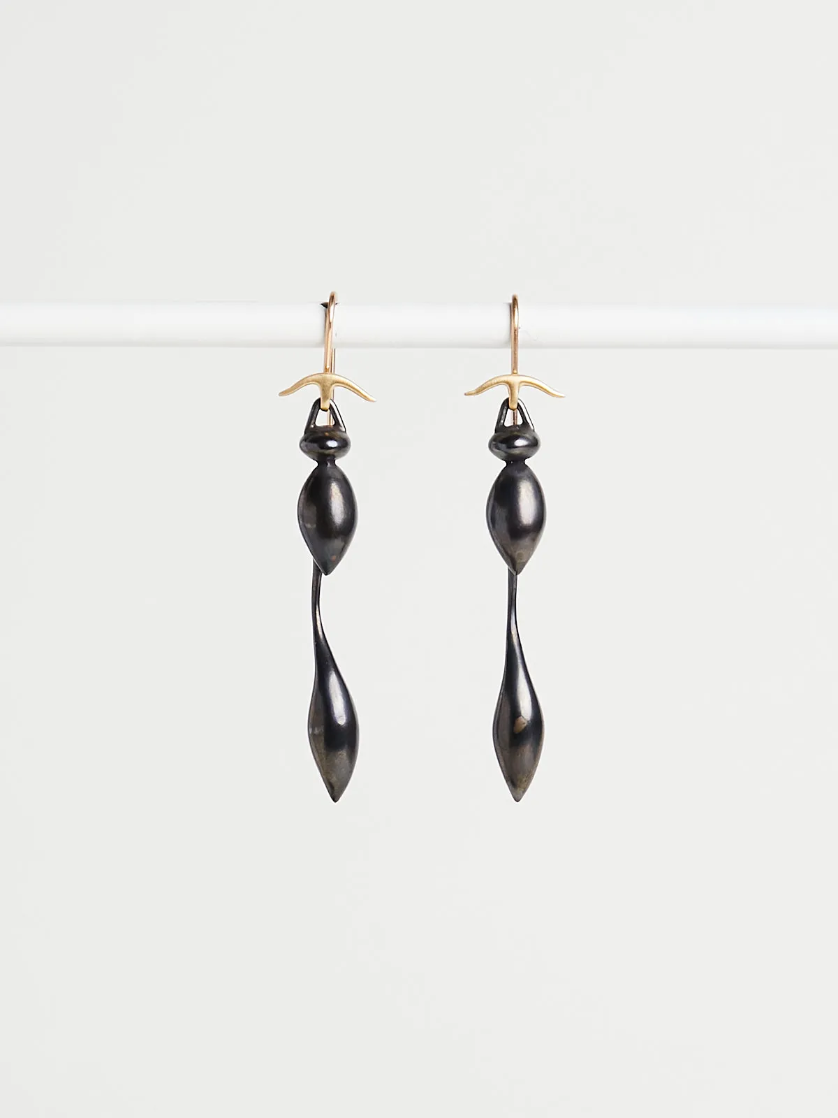 Large Wingless Wasp Earrings in Bronze