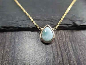Larimar Pear Pendant Necklace