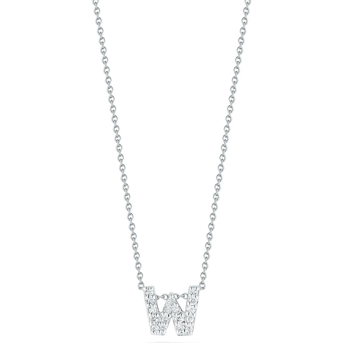 Love Letter W Pendant with Diamonds