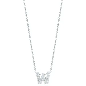 Love Letter W Pendant with Diamonds