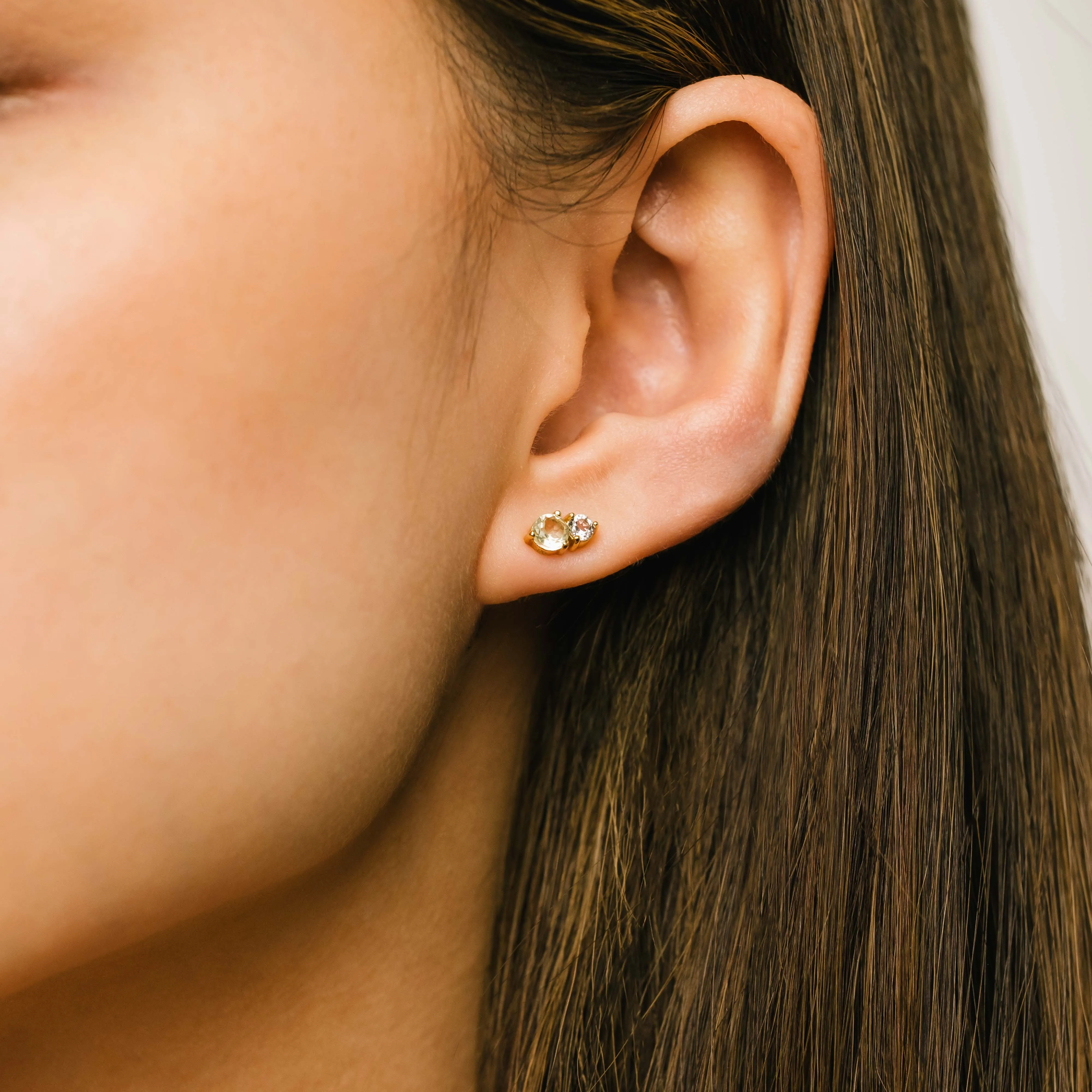 Luma Gemstone Stud Earrings