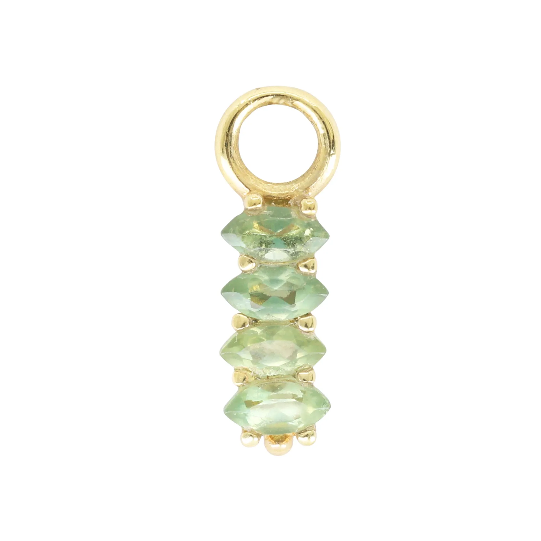 Lynx Apatite Marquise Gold Charm