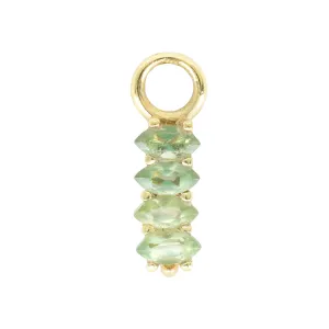 Lynx Apatite Marquise Gold Charm