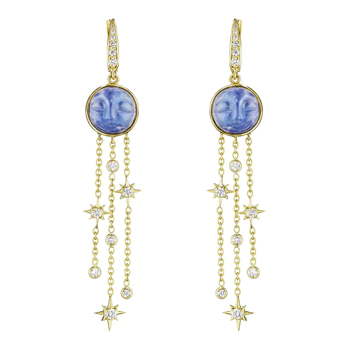 Man In The Moon Drop Earrings