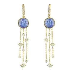 Man In The Moon Drop Earrings