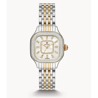 Michele Meggie Two-Tone Diamond Stainless Steel Watch 27mm Quartz