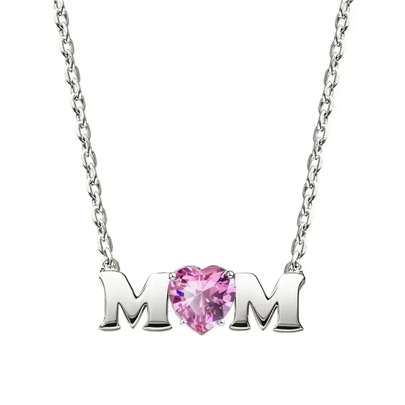 MOM Pink Gemstone Necklace