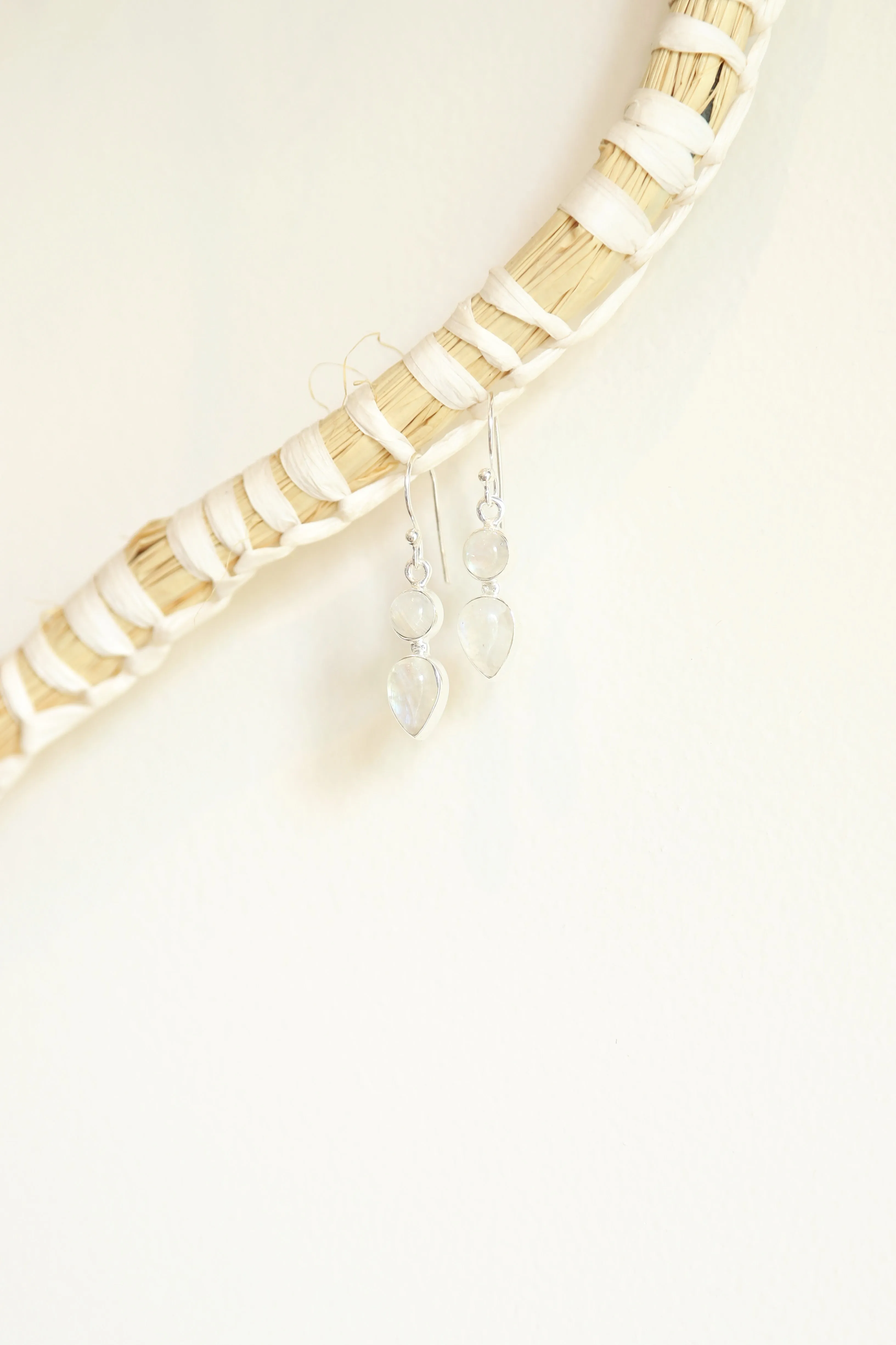 Moonstone Double Drop Earrings