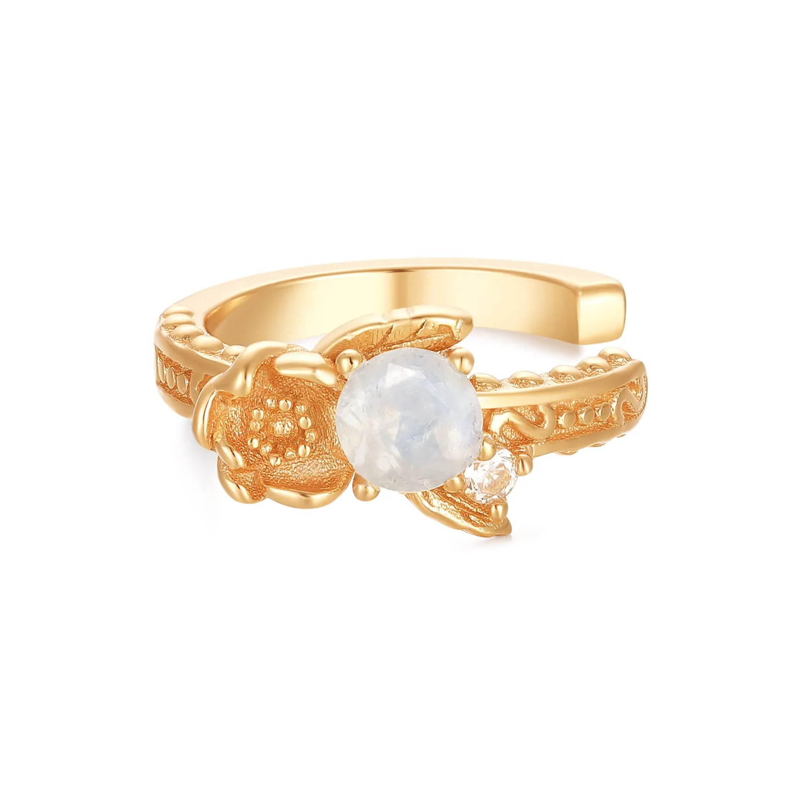 Moonstone Gold Ear Cuff - Poppy