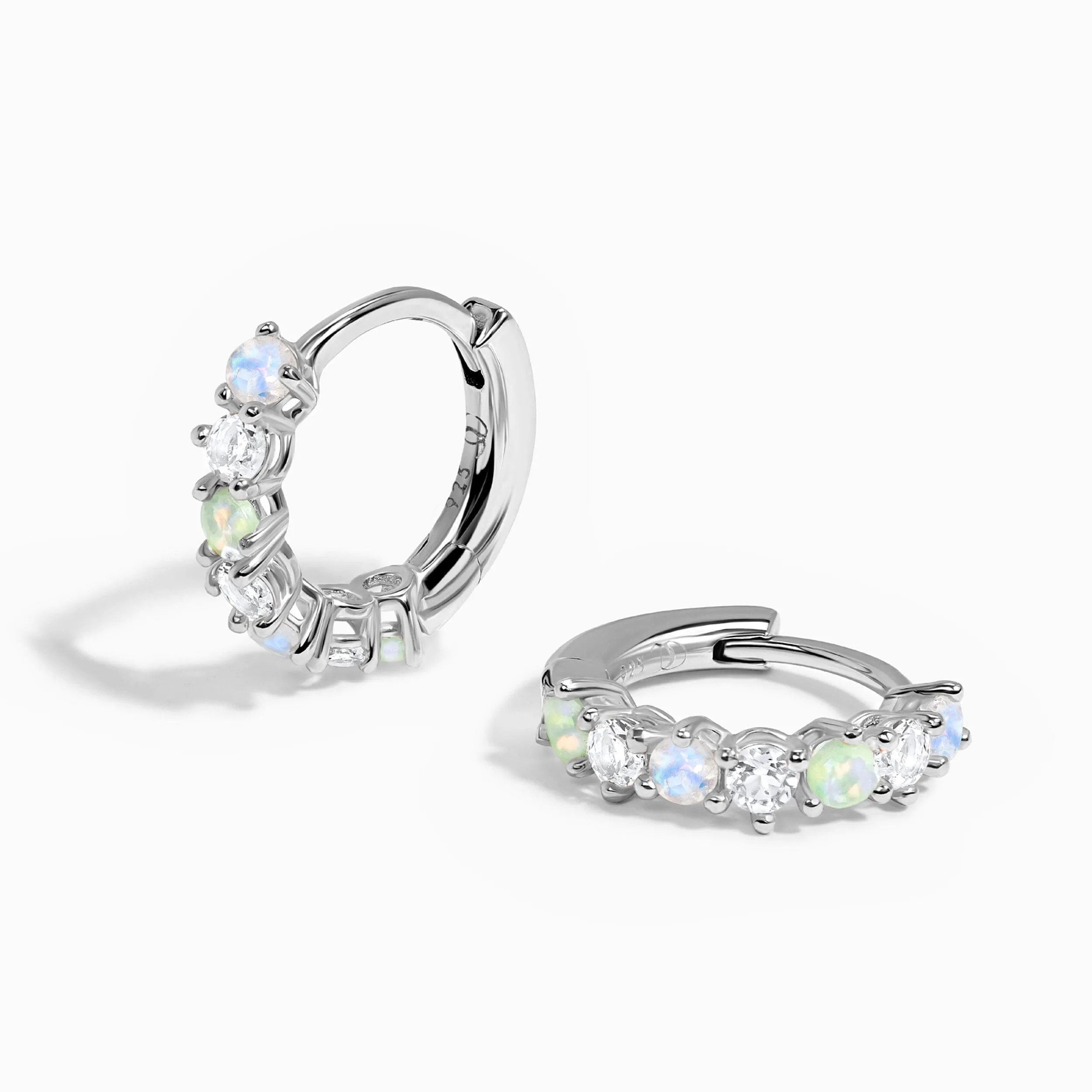 Moonstone Multigem Earrings - Bonny Hoops