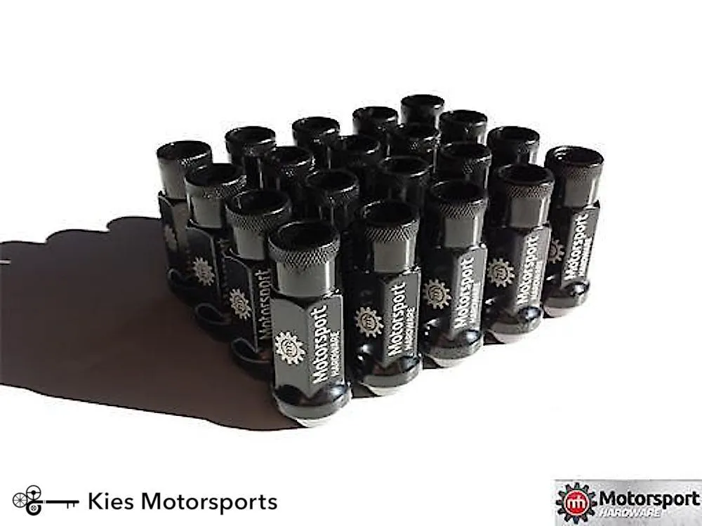 Motorsport Hardware 5-Lug (12 x 1.5 Thread) 68mm Black Race Stud Kit 12 x 1.5 (BMW E Series)