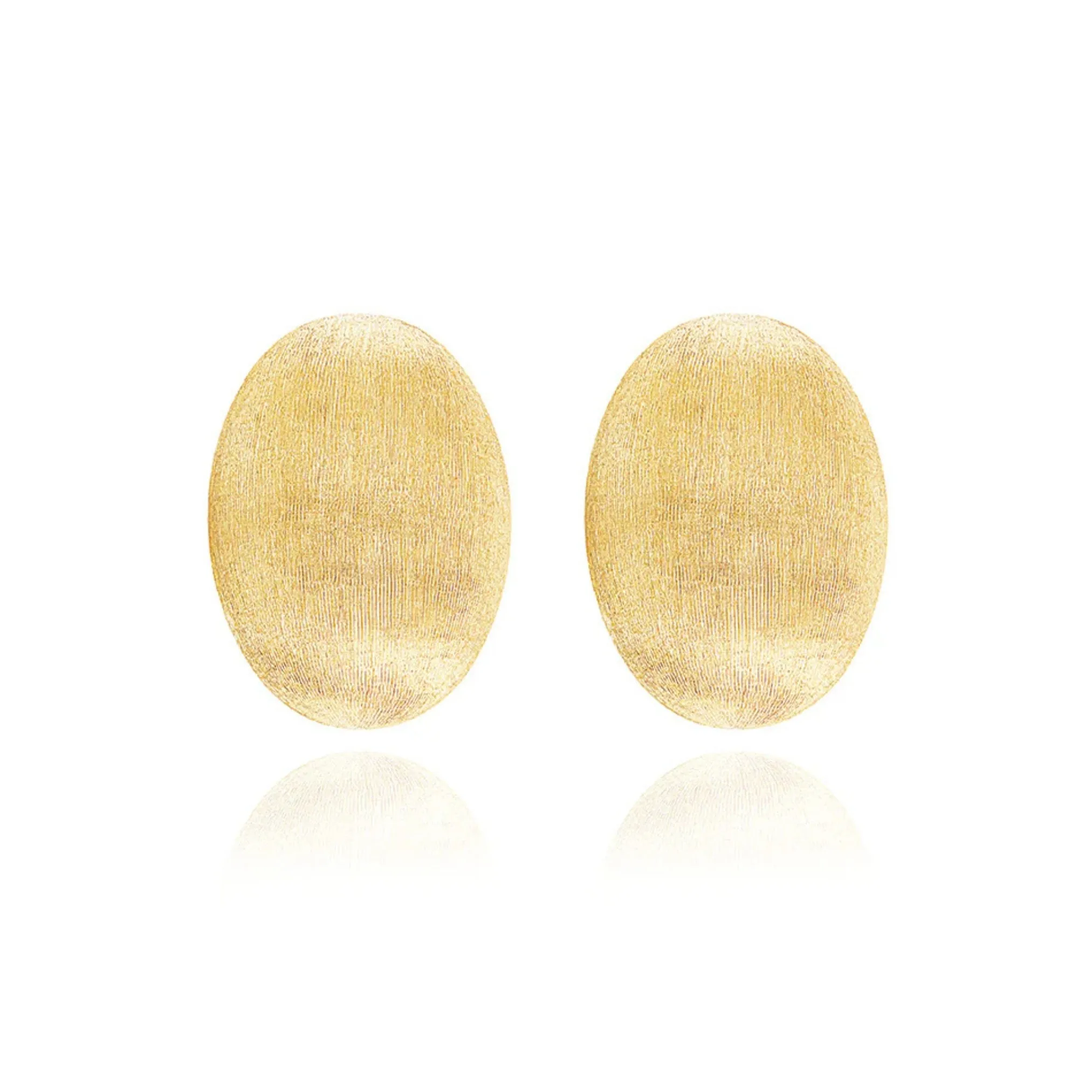 NANIS 18K YELLOW GOLD 'MUSE' GOLD PEARL STUD EARRINGS - LARGE