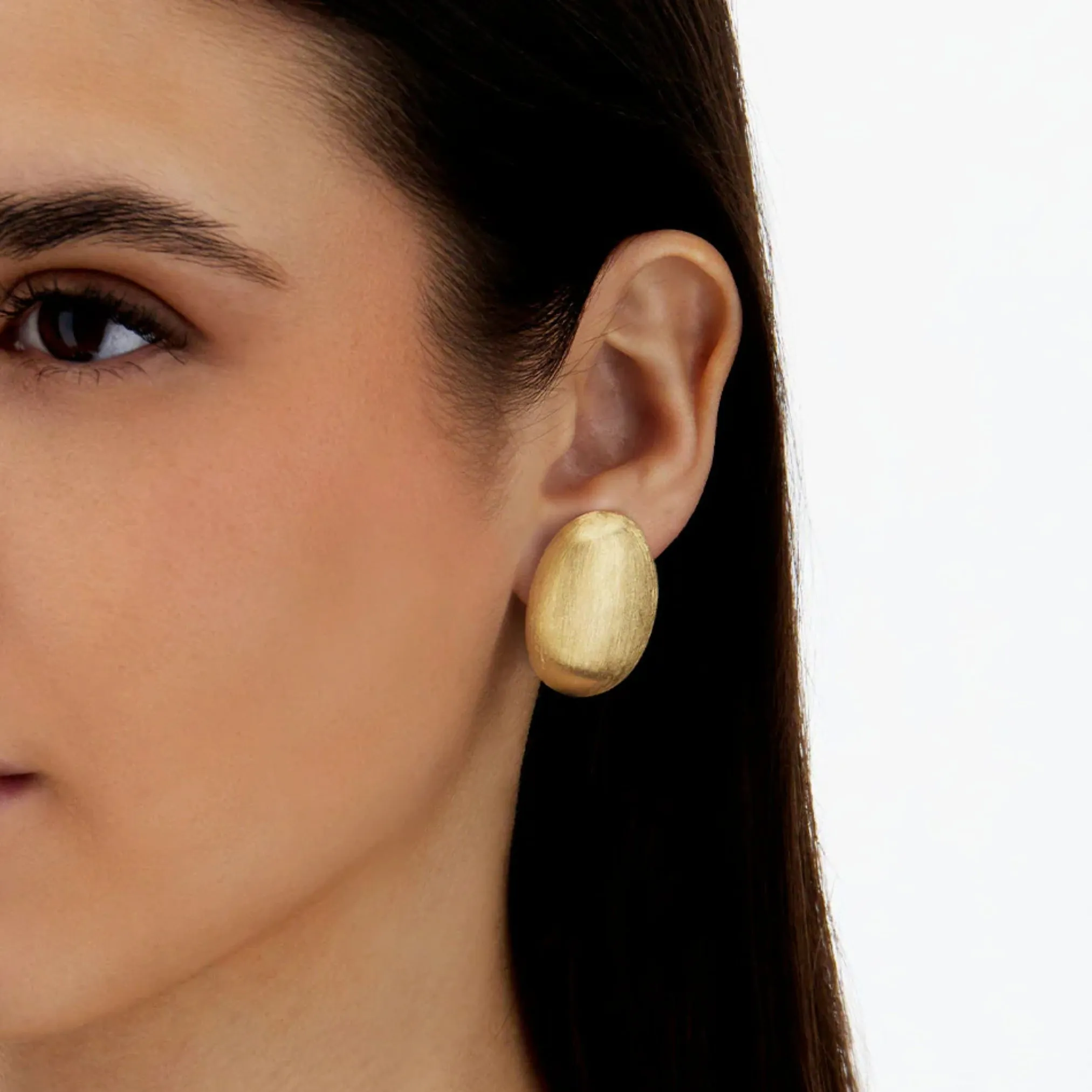 NANIS 18K YELLOW GOLD 'MUSE' GOLD PEARL STUD EARRINGS - LARGE