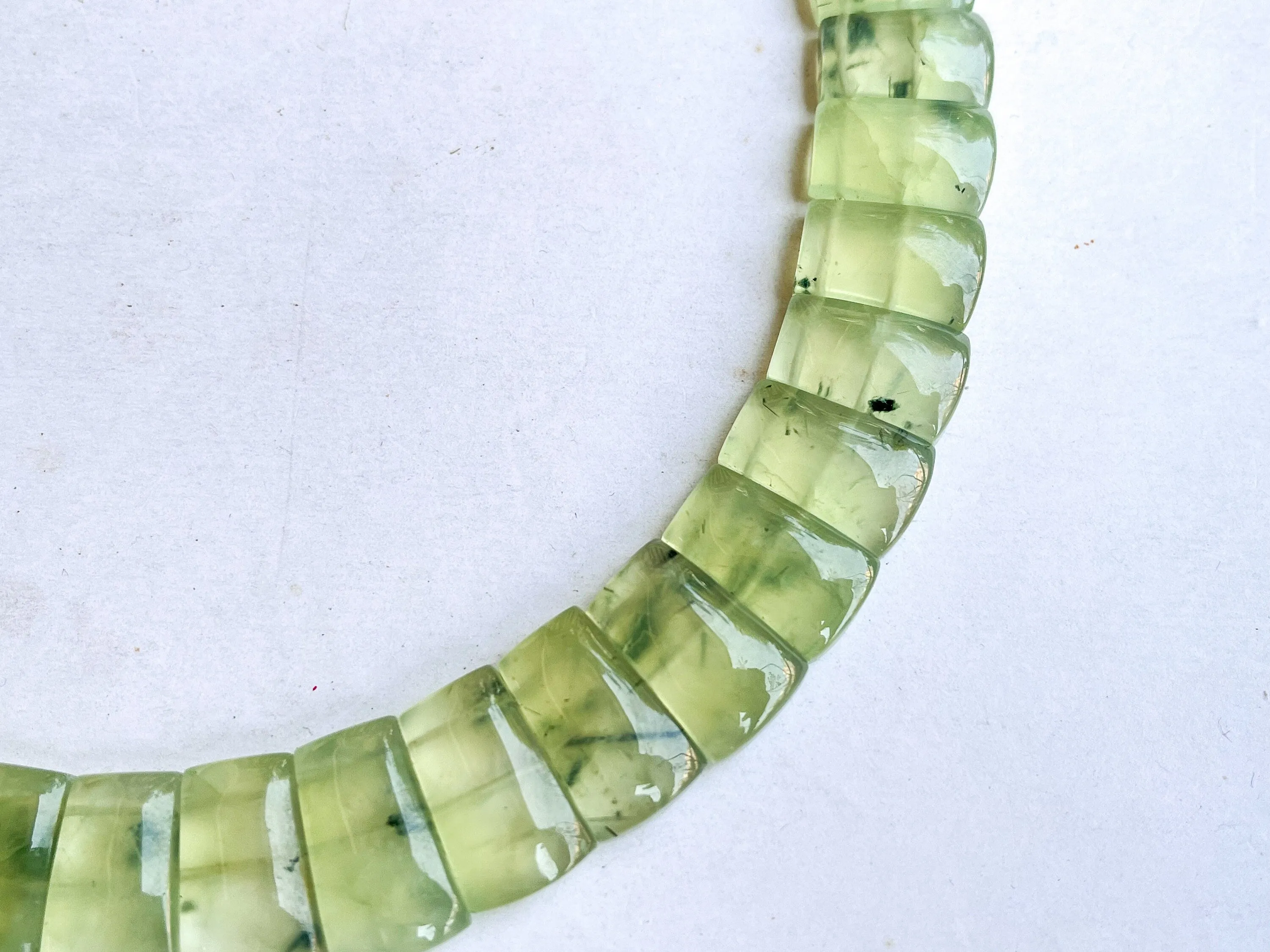 Natural Prehnite Bib Necklace, Cleopatra Egyptian Necklace, Fancy Beach Jewelry, AAA Prehnite Choker  Necklace, Prehnite Necklace