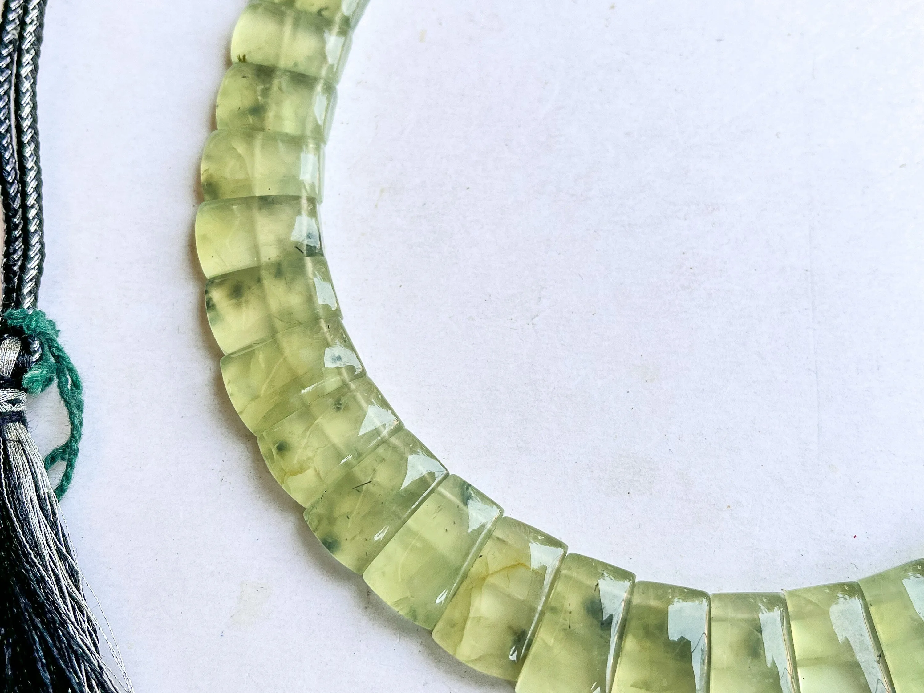 Natural Prehnite Bib Necklace, Cleopatra Egyptian Necklace, Fancy Beach Jewelry, AAA Prehnite Choker  Necklace, Prehnite Necklace